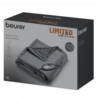 BEURER HD74 Cozy Limited Edition šildanti  antklodė juoda (HD 74) 2