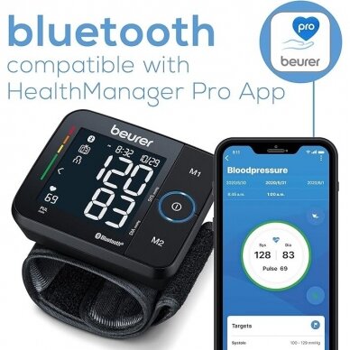 Beurer riešo kraujospūdžio matuoklis  BC 54  Bluetooth ® (BC54) 1